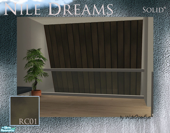 Sims 2 — Nile Dreams Solid - Bronze by wideopeneyes — This is a recolor of the Nile Dreams solid wall/window. You will