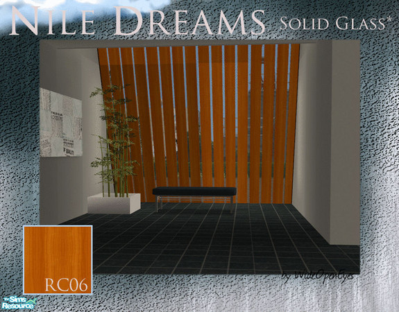 Sims 2 — Nile Dreams Solid with Glass - Cherry Wood by wideopeneyes — This is a recolor of the Nile Dreams window that