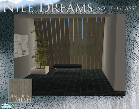 Sims 2 — Nile Dreams Solid with Glass - Diagonal by wideopeneyes — This is the diagonal mesh for the Nile Dreams window