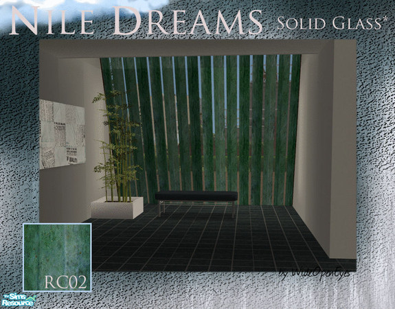 Sims 2 — Nile Dreams Solid with Glass - Weatherd Copper by wideopeneyes — This is a recolor of the Nile Dreams window