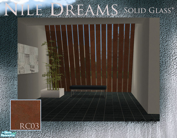 Sims 2 — Nile Dreams Solid with Glass - Rust by wideopeneyes — This is a recolor of the Nile Dreams window that has solid