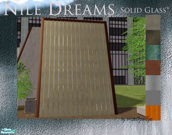 Sims 2 — Nile Dreams - Solid with Glass by wideopeneyes — This is a set that will create a sloped window that has solid
