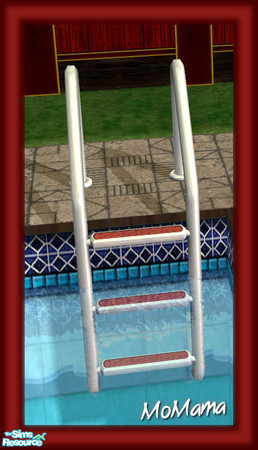 Sims 2 — NK Sun Fun - Pool Ladder by MoMama — A pool ladder in red and white.
