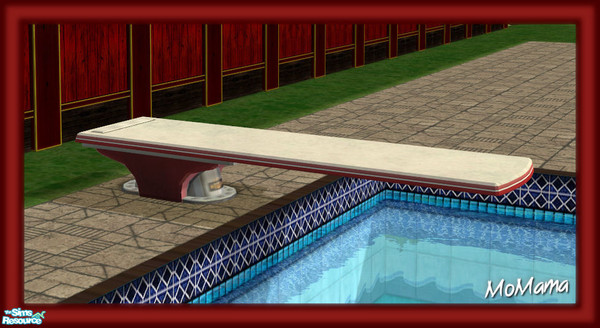 Sims 2 — NK Sun Fun - Diving Board by MoMama — A diving board in red and white.