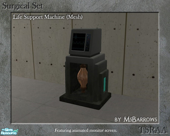 Sims 2 — Surgical Set - Life Support by MsBarrows — At Mad Scientist Industries Inc., we understand the yearning of the