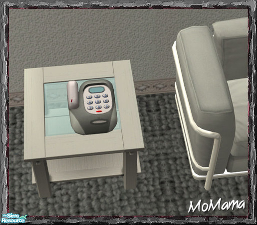 Sims 2 — NK Talk Time Phonality - Pale Green by MoMama — The table phone from Free Time in Pale Green.