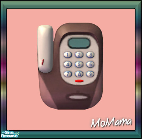 Sims 2 — NK Talk Time Phonality Wall - Dusty Pink by MoMama — The Free Time Wall Phone in a nice Dusty Pink.