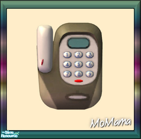 Sims 2 — NK Talk Time Phonality Wall - Off White by MoMama — The Free Time Wall Phone in a nice Off White.