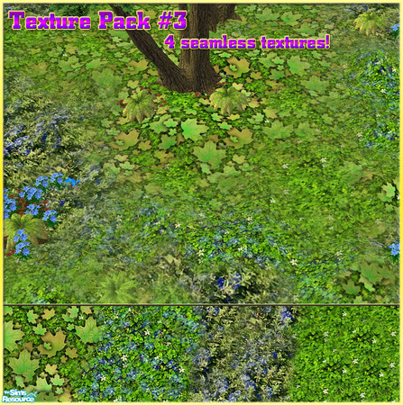 Sims 2 — TP#3 - 4 different by Axanterre — This texture pack includes four seamless plant textures. [You can use these