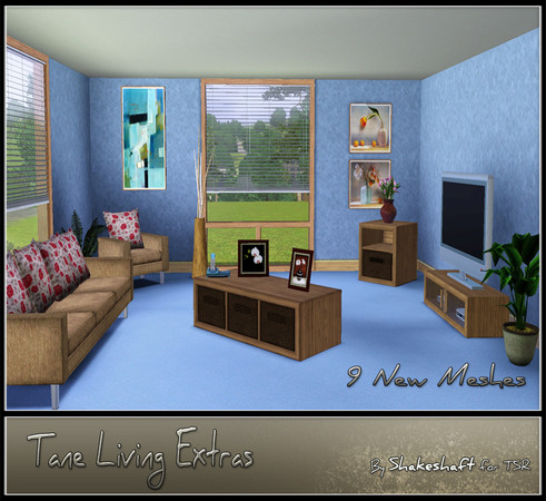 Sims 3 — Tane Living Extras by Shakeshaft — An additional set for my Tane Living, this set consists of a TV Unit,