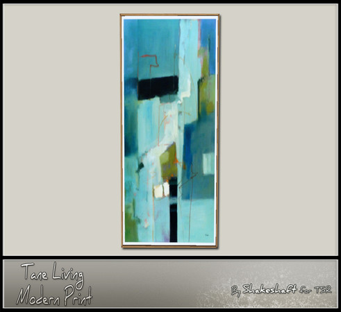 Sims 3 — Tane Modern Print by Shakeshaft — Part of the Tane Living Extras Set, the Tane Modern Print as 1 recolourable
