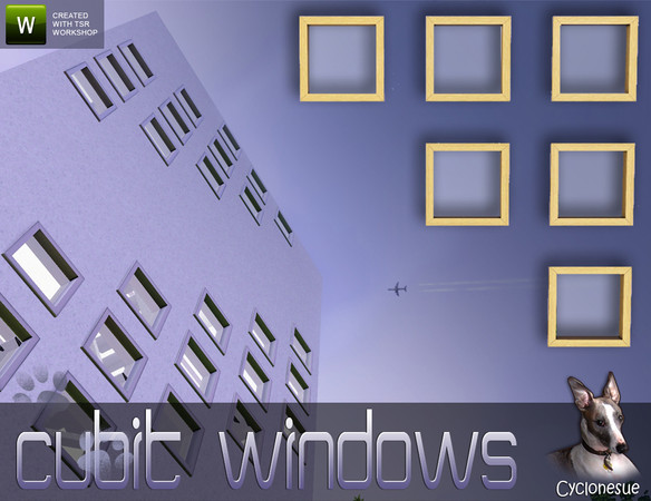 Sims 3 —  Cubit Skyscraper Windows by Cyclonesue — Now you can make a 5-floor building look like 15 floors. Turn