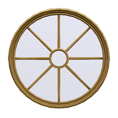 Sims 3 — Colonial Circle (2 tile) by Cyclonesue — A 2-tile circular window to match the Colonial series of windows. By