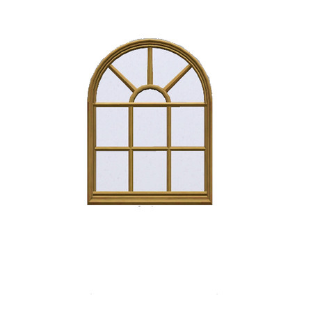 Sims 3 — Colonial 1-tile counter-height arch by Cyclonesue — A smaller arched window that sits above counter height. By