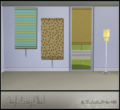Sims 3 — Long Single Blind by Shakeshaft — Part of the Blind Crazy set, this Long Single Blind fits the Single Intl