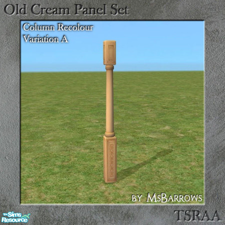 Sims 2 — Old Cream Column - Var. A by MsBarrows — My Victorian column recoloured to match my old cream walls and floors.