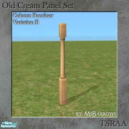 Sims 2 — Old Cream Column - Var. B by MsBarrows — My Victorian column recoloured to match my old cream walls and floors.