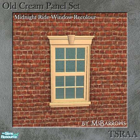 Sims 2 — Old Cream Midnight Ride Window Recolour by MsBarrows — The Midnight Ride window recoloured to match my dark wood
