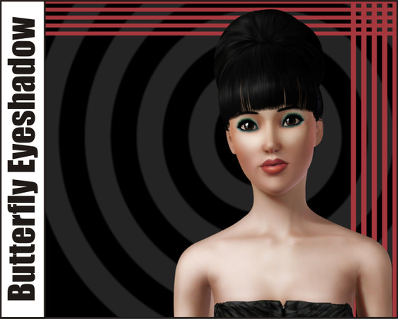 Sims 3 — Butterfly eyeshadow (with eyeliner) by Gosik — Completely new, beautiful eyeshadow with eyeliner! Sweet and