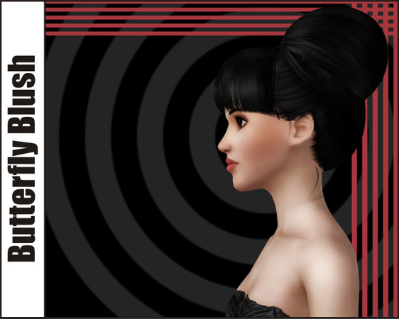 Sims 3 — Butterfly blush by Gosik — Completely new, beautiful blush! Sweet and natural. Looks very good with dark and