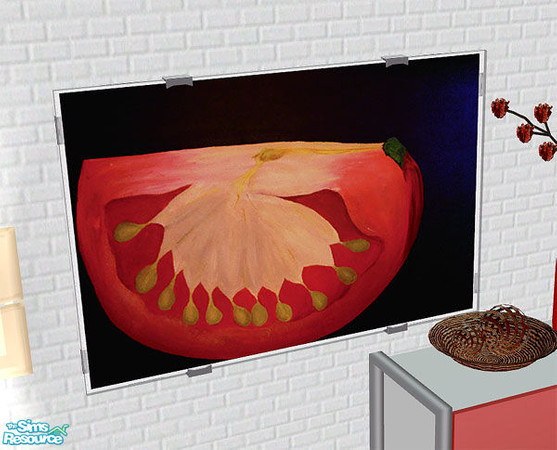 Sims 2 — modern dining group - B43 Painting Tomato by Birgit43 — 