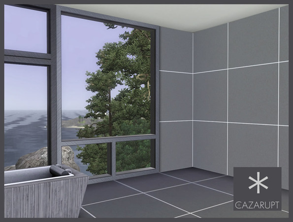 Sims 3 — Chic Tiles - Large Square by cazarupt — Chic, modern tiles - completely seamless, 2 recolorable pallets: Tile