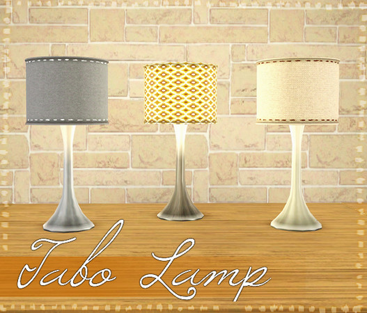 Sims 3 — Tabo Lamp by n-a-n-u — Finally you can get my first mesh for the sims 3 - a modern and simple lamp! I really