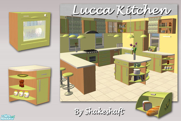 Sims 2 — Lucca Kitchen by Shakeshaft — A new kitchen set to compliment my Lucca Dining Room, set includes Kitchen
