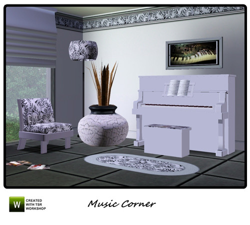 Sims 3 — Music Corner by mensure — Your sims will spend a good time at the music corner.