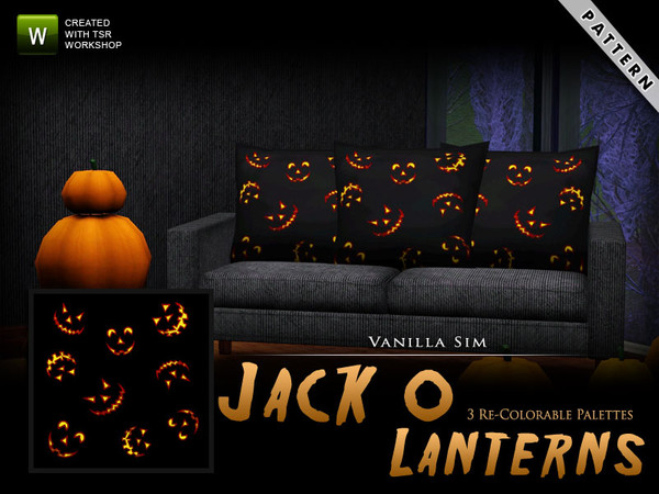 Sims 3 — Jack O Lanterns by Vanilla Sim — Jack O Lanterns in the dark...scary!! Well, maybe not to much 