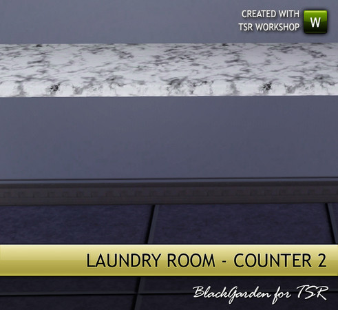 Sims 3 — Laundry Room Counter (Middle) by BlackGarden — A nice large surface for folding laundry and suchlike. This
