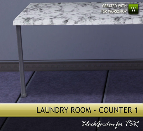 Sims 3 — Laundry Room Counter (Left) by BlackGarden — A nice big surface for folding clothes and suchlike. This version