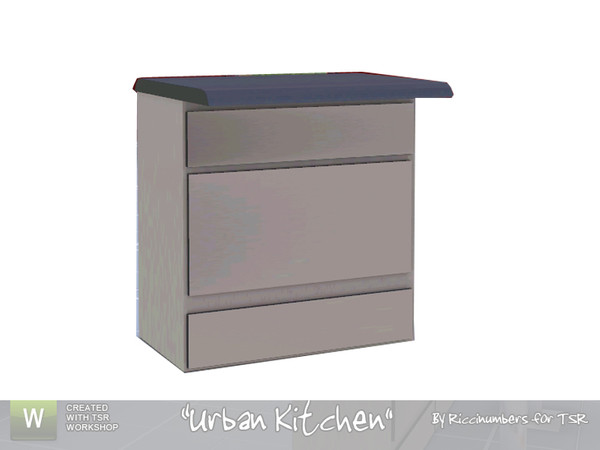 Sims 3 — Urban Kitchen Island Counter by TheNumbersWoman — Just in case you didn't find that cheap table I made. You can