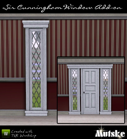 Sims 3 — Window brasserie 1x1 Side Window by Mutske — Matches the Sir Cunningham Window. 4 Recolorable part. 6