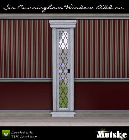 Sims 3 — Window Brasserie 1x1 Small Large by Mutske — Matches the Sir Cunningham Window. 4 Recolorable part. 6