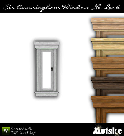 Sims 3 — Window Sir Cunningham 1x1 Counter Small No Lead by Mutske — Matches the Sir Cunningham Window. 4 Recolorable