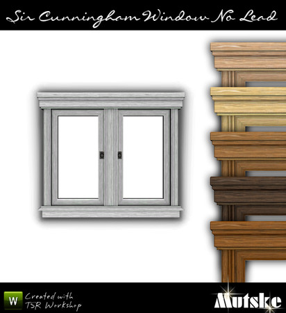 Sims 3 — Window Sir Cunningham 2x1 Counter High No Lead by Mutske — Matches the Sir Cunningham Window. 4 Recolorable