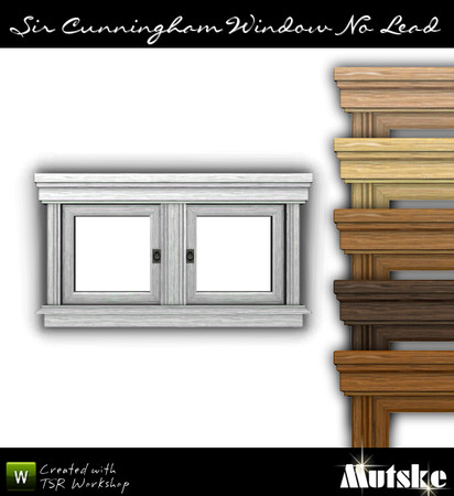 Sims 3 — Window Sir Cunningham 2x1 Loft No Lead by Mutske — Matches the Sir Cunningham Window. 4 Recolorable part. 6