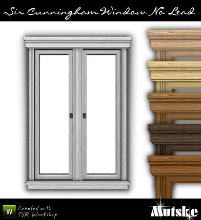 Sims 3 — Window Sir Cunningham2x1 Tall No Lead by Mutske — Matches the Sir Cunningham Window. 4 Recolorable part. 6