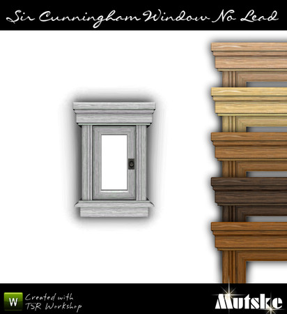 Sims 3 — Window Sir Cunningham 1x1 Small Privat No Lead by Mutske — Matches the Sir Cunningham Window. 4 Recolorable
