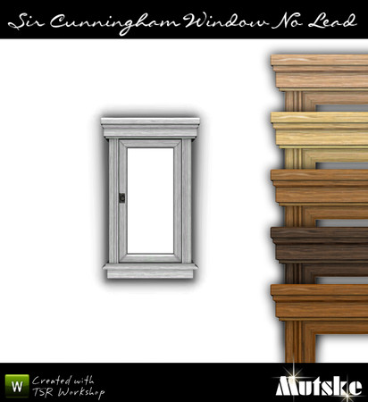 Sims 3 — Window Sir Cunningham 1x1 Counter High No Lead by Mutske — Matches the Sir Cunningham Window. 4 Recolorable