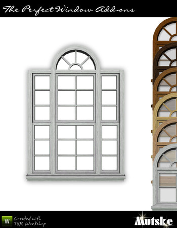 Sims 3 — The Perfect Window 2x1 Tall by Mutske — Matches The Perfect Window. 4 Recolorable part. 6 Variations. Made by