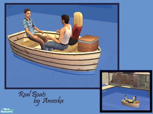 Sims 2 — Real Boats - Boat for Sea - Level 0,5 by AnoeskaB — Real sittable boat for placement on the sea. Place the boat