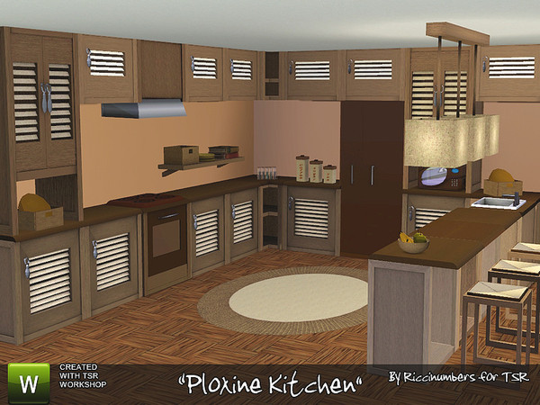 Sims 3 —  Ploxine Kitchen by TheNumbersWoman — A lovely, yet Cheap Kitchen, for that unfortunate Sim in your life. You