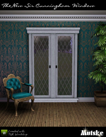 Sims 3 — Window brasserie 2x1 Tall by Mutske — Matches the Sir Cunningham Window. New Diamond Lead, wallmask problem