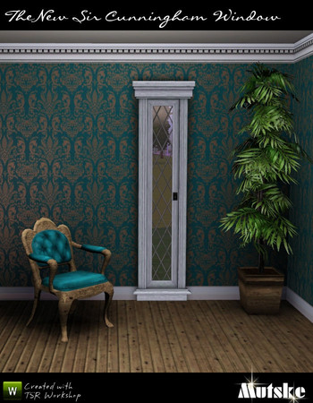 Sims 3 — Window brasserie 1x1 Small Tall by Mutske — Matches the Sir Cunningham Window. New Diamond Lead, wallmask