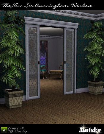 Sims 3 — Arch brasserie Glass Doors 2x1 by Mutske — Matches the Sir Cunningham Window. New Diamond Lead, wallmask problem