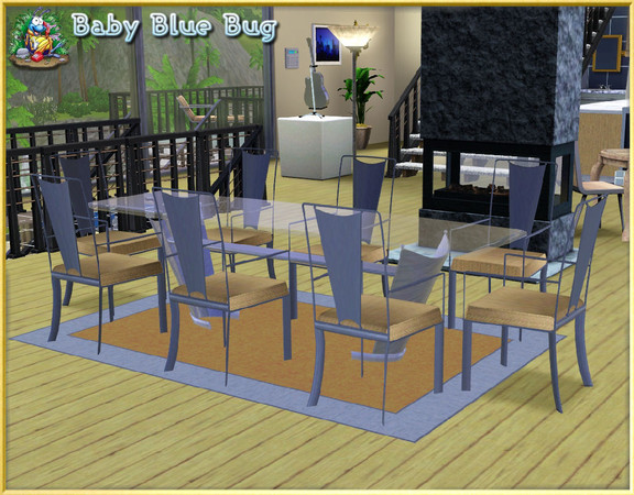 Sims 3 —  bbb Manhattan Dining Set by babybluebug — bbb Manhattan Dining Set created by babybluebug. Can be found in buy
