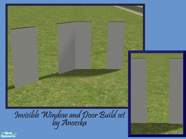 Sims 2 — Invisible Window by AnoeskaB — Invisible window - straight part. The purpose of this set is for use in special