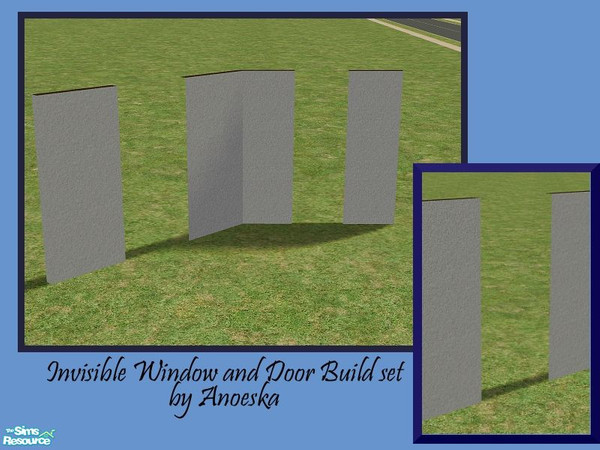 Sims 2 — Invisible Door Diagonal by AnoeskaB — Invisible door - diagonal part. The purpose of this set is for use in